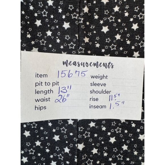 2/$30 Zara Small Trafaluc Collection Black With White Star Print Shorts - Picture 4 of 10